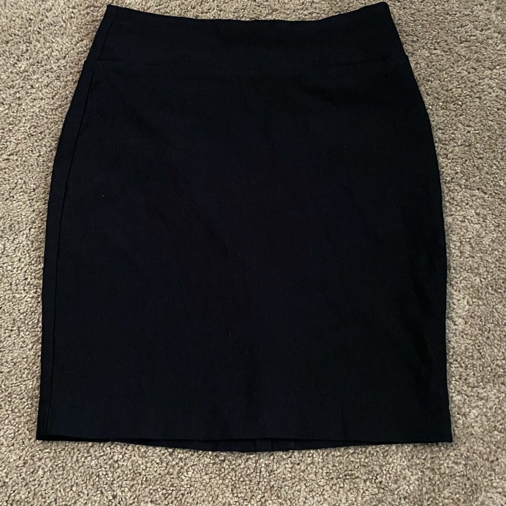 Black Pencil Skirt with Slit in Back